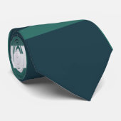 Blauwgroen blauw Check Buffalo speldenpatroon Stropdas (Opgerold)