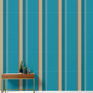 Blauwgroen Blauw Cool Aqua Cacao Bruin Paddestoel  Behang
