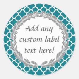 Blauwgroen Blauw Custom Canning Jar Craft Label