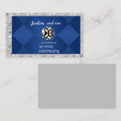 blauwgroen blauw diamant en zilver visitekaartje (Voorkant / Achterkant)