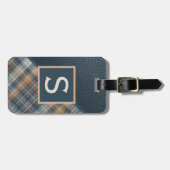 Blauwgroen Blauw Donkerbruin Classy Eenvoudig Plai Bagagelabel (Voorkant horizontaal)