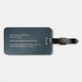 Blauwgroen Blauw Donkerbruin Classy Eenvoudig Plai Bagagelabel (Achterkant horizontaal)