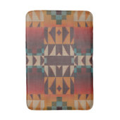 Blauwgroen Blauw Donkerrood Beige Bruin Sinaasappe Badmat (Voorkant Verticaal)