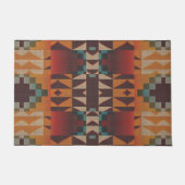 Blauwgroen Blauw Donkerrood Beige Bruin Sinaasappe Deurmat (Voorkant)