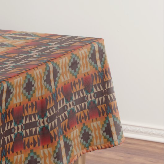 Blauwgroen Blauw Donkerrood Beige Bruin Sinaasappe Tafelkleed (Voorbeeld)