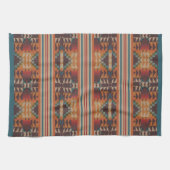 Blauwgroen Blauw Donkerrood Beige Bruin Sinaasappe Theedoek (Horizontaal)