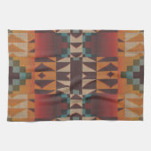 Blauwgroen Blauw Donkerrood Beige Bruin Sinaasappe Theedoek (Horizontaal)