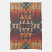 Blauwgroen Blauw Donkerrood Beige Bruin Sinaasappe Theedoek (Verticaal)