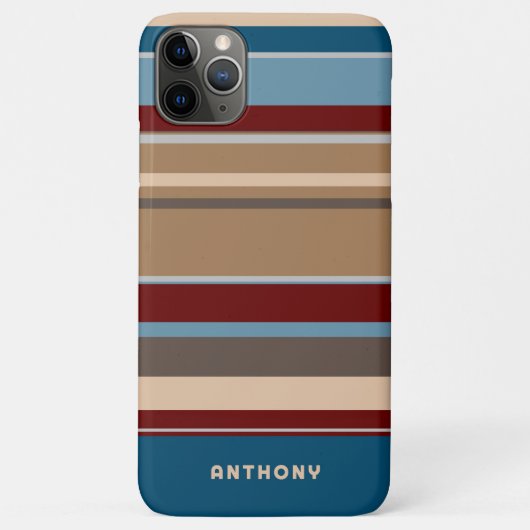 Blauwgroen Blauw Donkerrood Neutraal Beige Bruine Case-Mate iPhone Case (Achterkant)