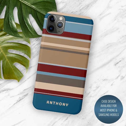 Blauwgroen Blauw Donkerrood Neutraal Beige Bruine  Case-Mate iPhone Case