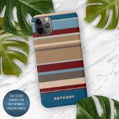 Blauwgroen Blauw Donkerrood Neutraal Beige Bruine  iPhone Hoesje