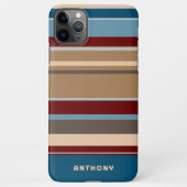 Blauwgroen Blauw Donkerrood Neutraal Beige Bruine iPhone Hoesje (Achterkant)