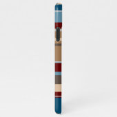 Blauwgroen Blauw Donkerrood Neutraal Beige Bruine iPhone Hoesje (Rechterkant)