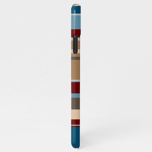 Blauwgroen Blauw Donkerrood Neutraal Beige Bruine  iPhone Hoesje (Rechterkant)