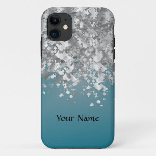 Blauwgroen blauw en faux glitter Case-Mate iPhone case