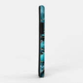 Blauwgroen blauw en goudglitteragaat Case-Mate iPhone case (Achterkant/rechts)