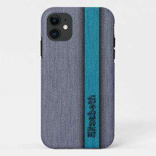 Blauwgroen blauw en grijs Professional Modern 2 iPhone 11 Hoesje