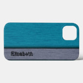 Blauwgroen blauw en grijs professioneel modern Case-Mate iPhone case (Achterkant (horizontaal))