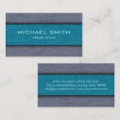 Blauwgroen blauw en grijs professioneel modern visitekaartje (Voorkant / Achterkant)