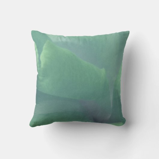 Blauwgroen blauw en groen petaal kussen (Achterkant)