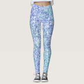 Blauwgroen blauw en Paars pols Leggings (Voorkant)