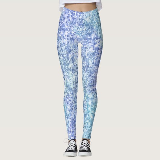 Blauwgroen blauw en Paars pols Leggings (Voorkant)