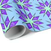 Blauwgroen blauw en paarse all-occasionwikkelpapie cadeaupapier (Rol Hoek)