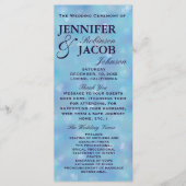 Blauwgroen blauw en Paarse bruiloft Programmakaart (Voorkant)