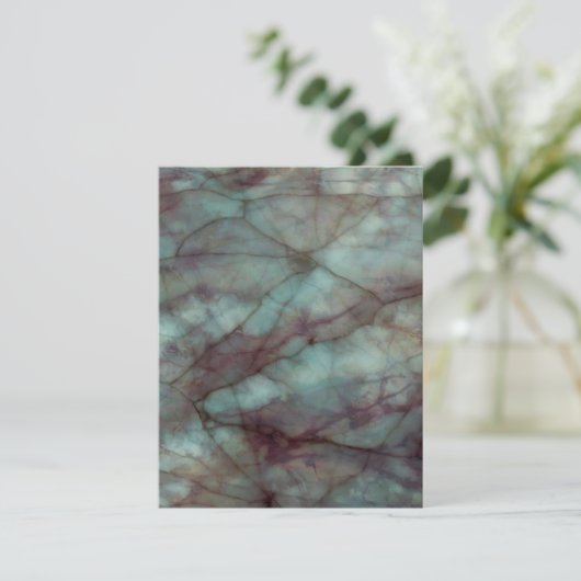 Blauwgroen blauw en Paarse fluorietmarmer Kaart (Staand voorkant)