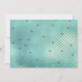 Blauwgroen Blauw en Paarse Zeemeermin Schalen Vrij Kaart (Achterkant)