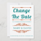 Blauwgroen blauw en roest Verander de aankondiging (Voorkant)