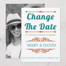 Blauwgroen blauw en roest Verander de aankondiging