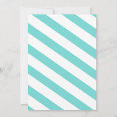 Blauwgroen blauw en wit cadeau verjaardagsfeestje  kaart (Achterkant)