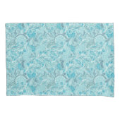Blauwgroen blauw en wit Elegant Paisley Kussensloop (Voorkant)
