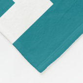 Blauwgroen Blauw en Wit Grieks Sleutelgrens Fleece Deken (Hoek)