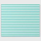 Blauwgroen blauw en wit Stripe Patroon Cadeaupapier (Vlak)