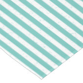 Blauwgroen blauw en wit verweerde look gestreept tafelkleed (Gekanteld)