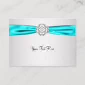 Blauwgroen blauw en zilver visitekaartje (Achterkant)