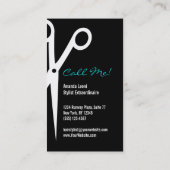 Blauwgroen blauw en zwart gereedschap Verticaal Visitekaartje (Achterkant)