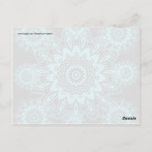 Blauwgroen Blauw en Zwarte Lace Snowflake Mandala Briefkaart (Achterkant)