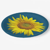 Blauwgroen Blauw Enkelvoudig Zonnebloem Papier Bor Papieren Bordje (Gekanteld)