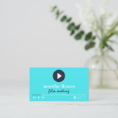 Blauwgroen blauw filmproductieeditor Videodirecteu Visitekaartje (Staand voorkant)