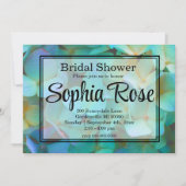 Blauwgroen blauw geel roze hortensia's kaart (Voorkant)