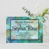 Blauwgroen blauw geel roze hortensia's kaart (Staand voorkant)