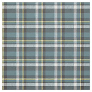 Blauwgroen blauw geel wit grijs tartan vierkant pa stof
