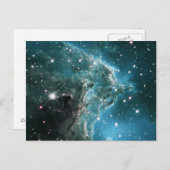 Blauwgroen blauw gekleurde aap briefkaart (Voorkant / Achterkant)