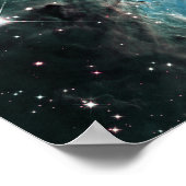 Blauwgroen blauw gekleurde aap poster (Hoek)