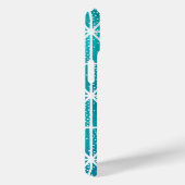 Blauwgroen Blauw Geometrisch Patroon Driehoek Stip Case-Mate iPhone Case (Achterkant / Rechts)