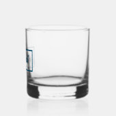 Blauwgroen blauw gepersonaliseerde bruiloft beste whisky glas (Links)