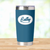 Blauwgroen blauw gestileerde bruiloft bruidsmeisje geïsoleerde drinkbeker